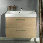 Bathroom Vanity, Iotti NN3C, Curved Wall Mounted Bath Vanity, 30